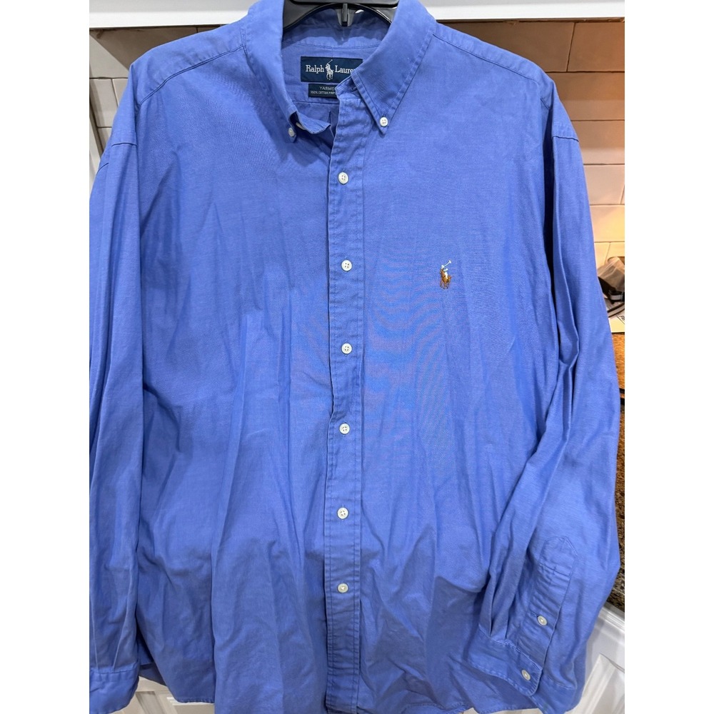 polo ralph lauren yarmouth blue button down 17-35